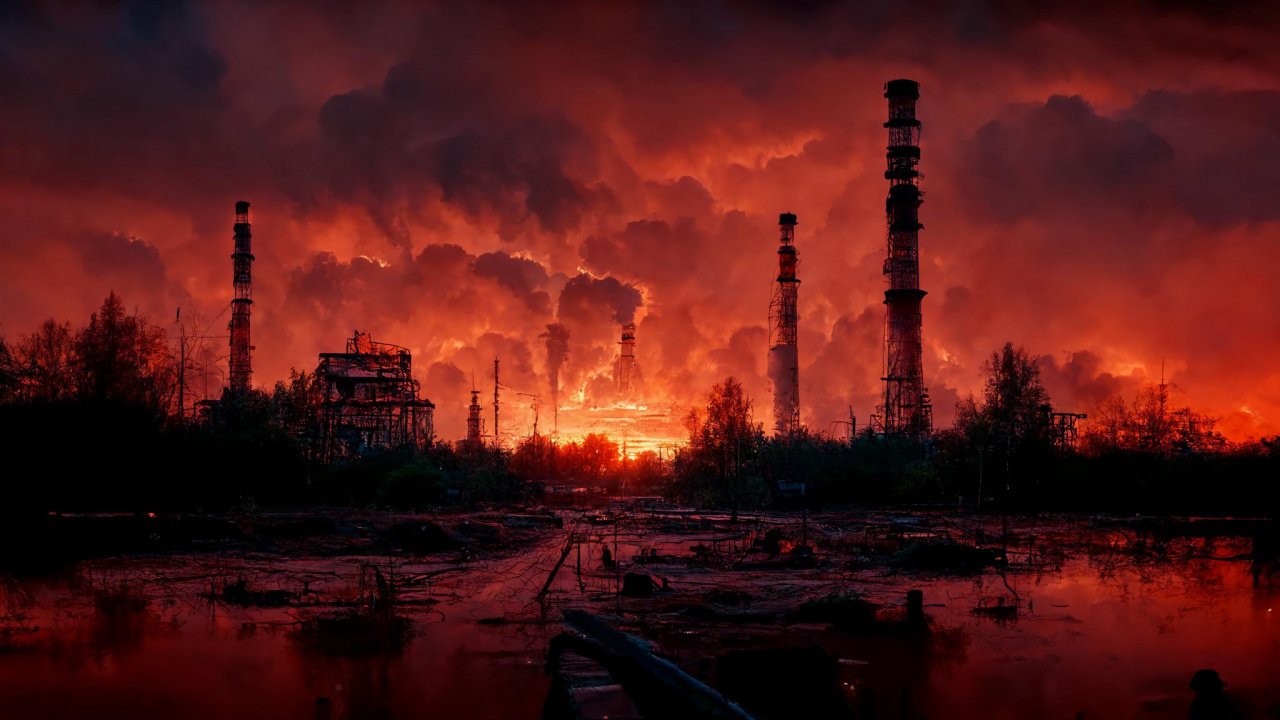 Обои парк бесконечной колонны, облако, вода, атмосфера, послесвечение в разрешении 1280x720