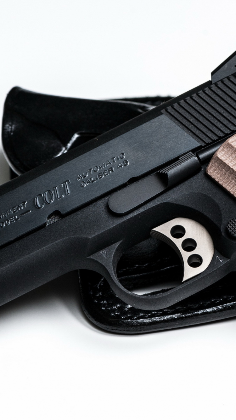 Обои пистолет м1911, орудие, огнестрельное оружие, триггер, пневматическое оружие в разрешении 750x1334
