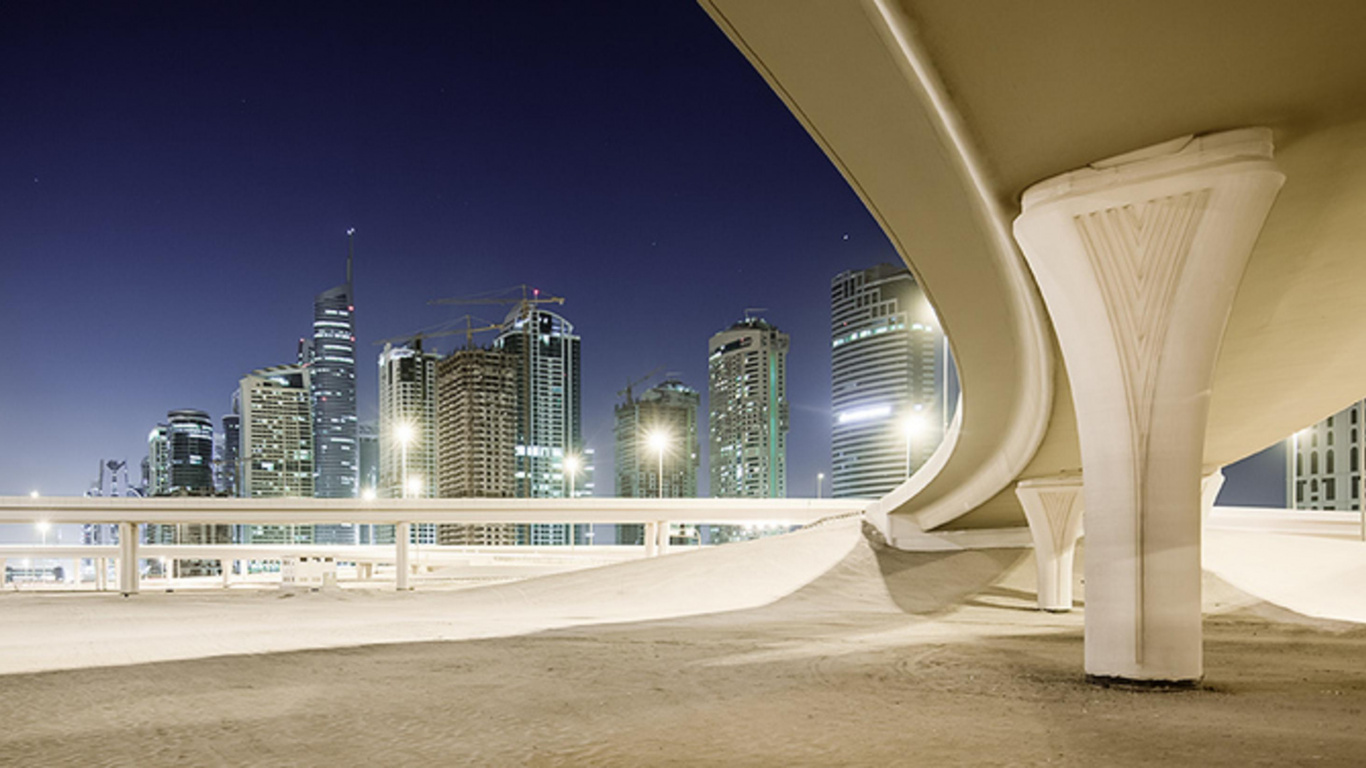 Обои городской район, архитектура, дневное время, город, Дубай Интернет Сити 17 в разрешении 1366x768