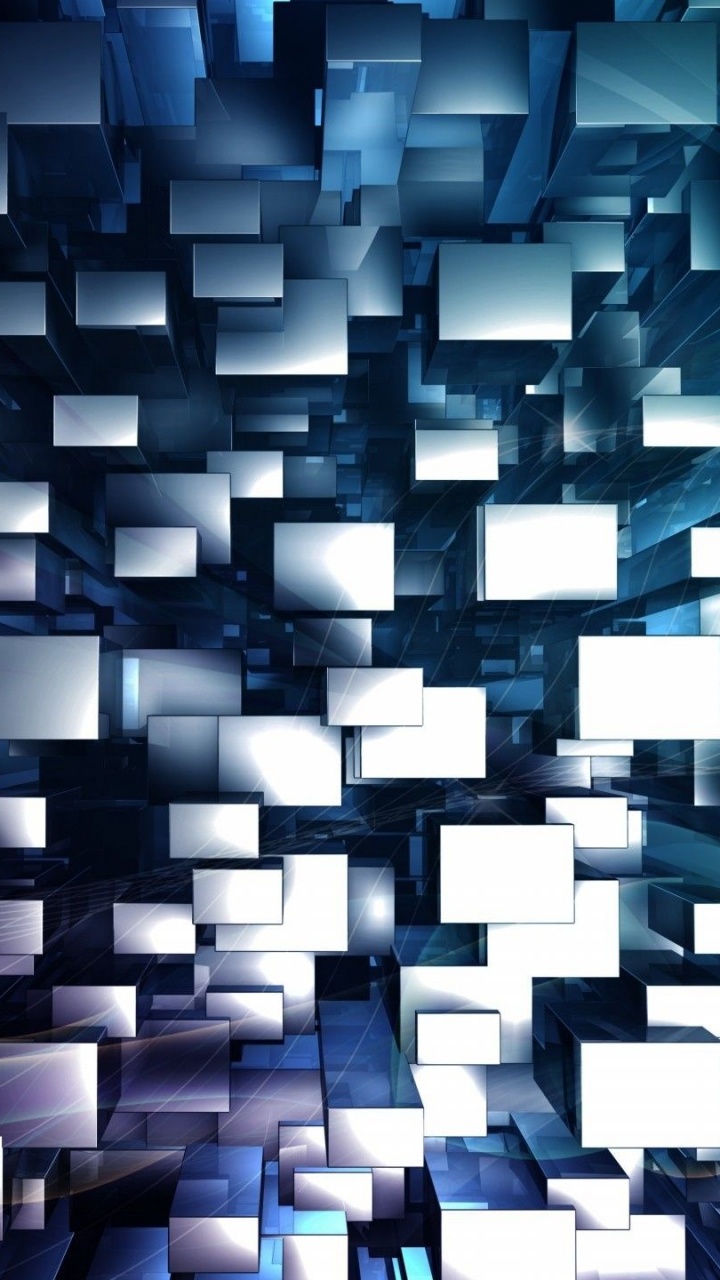 Обои синий, узор, симметрия, космос, метрополия в разрешении 720x1280