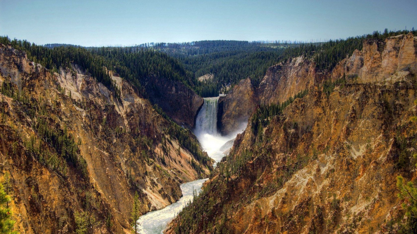 Обои национальный парк, водопад, гидроресурсы, водоток, государственный парк в разрешении 1366x768