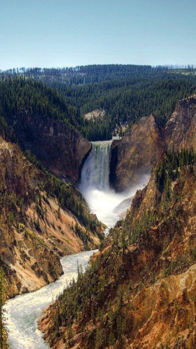 Обои национальный парк, водопад, гидроресурсы, водоток, государственный парк в разрешении 750x1334