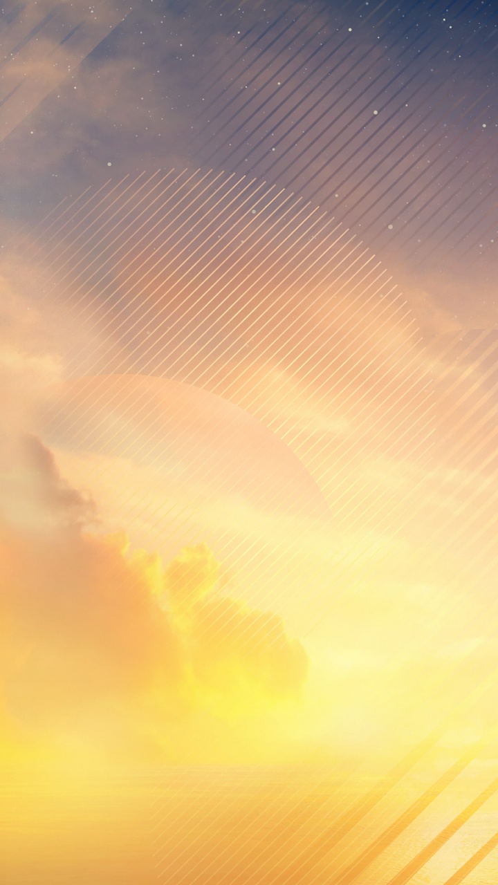 Обои облако, дневное время, атмосфера, горизонт, послесвечение в разрешении 720x1280