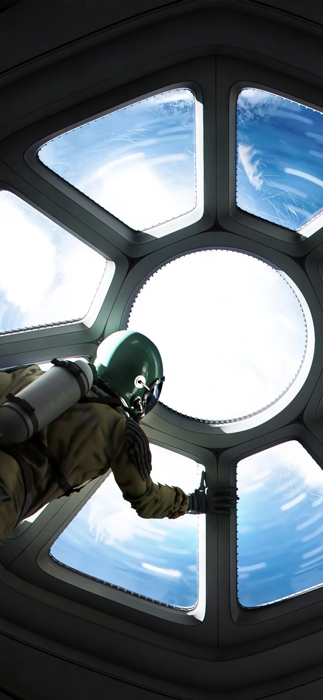 Обои астронавт, космос, колесо, Литые диски, шина в разрешении 1242x2688