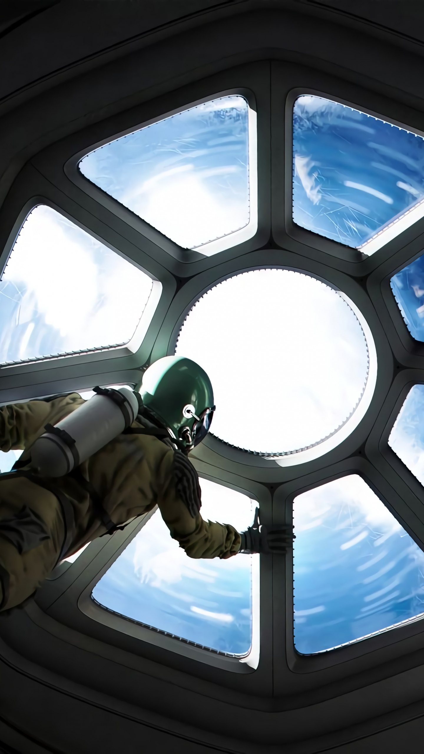 Обои астронавт, космос, колесо, Литые диски, шина в разрешении 1440x2560