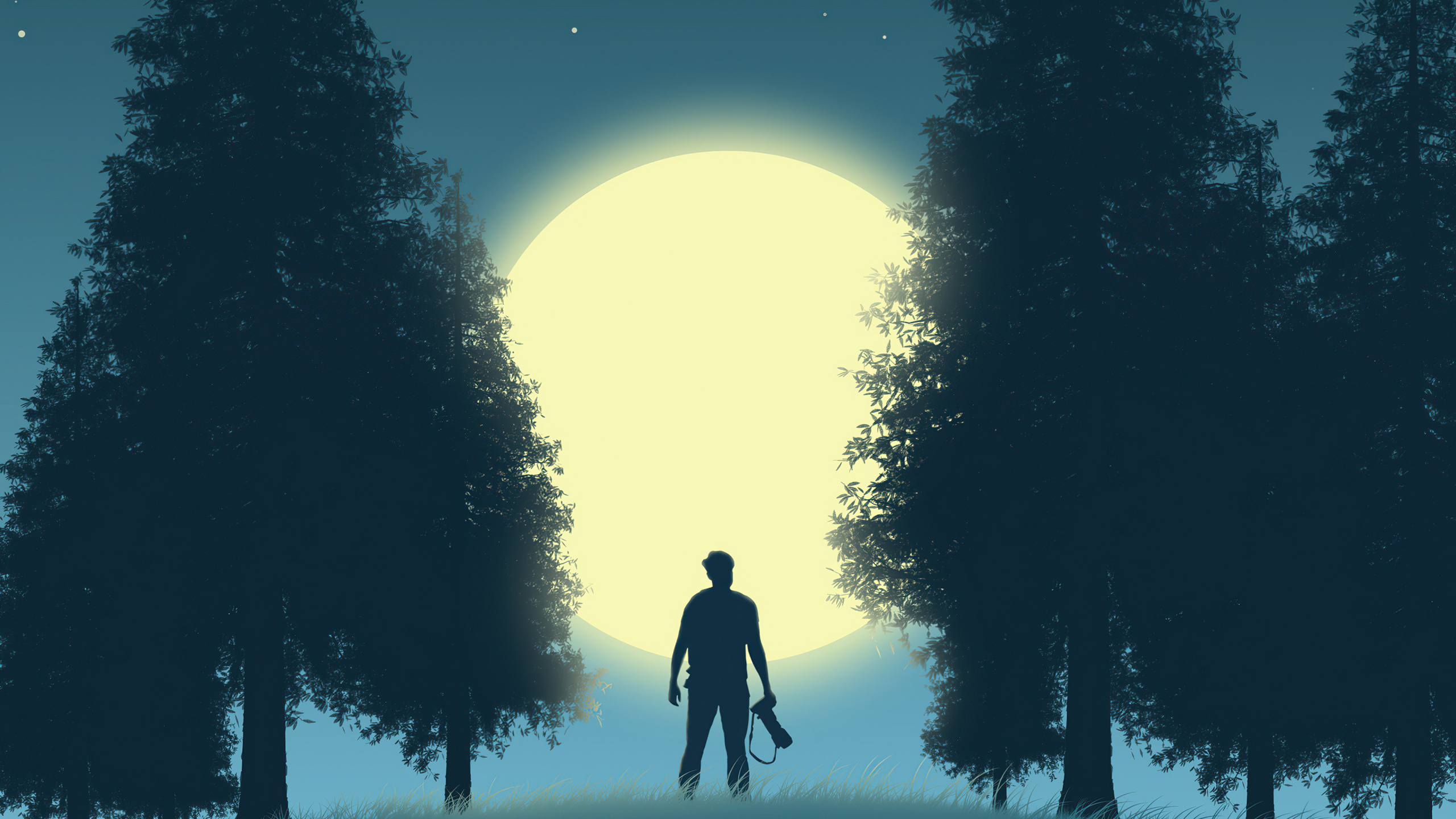 Обои Lonely Photographer Minimal в разрешении 2560x1440