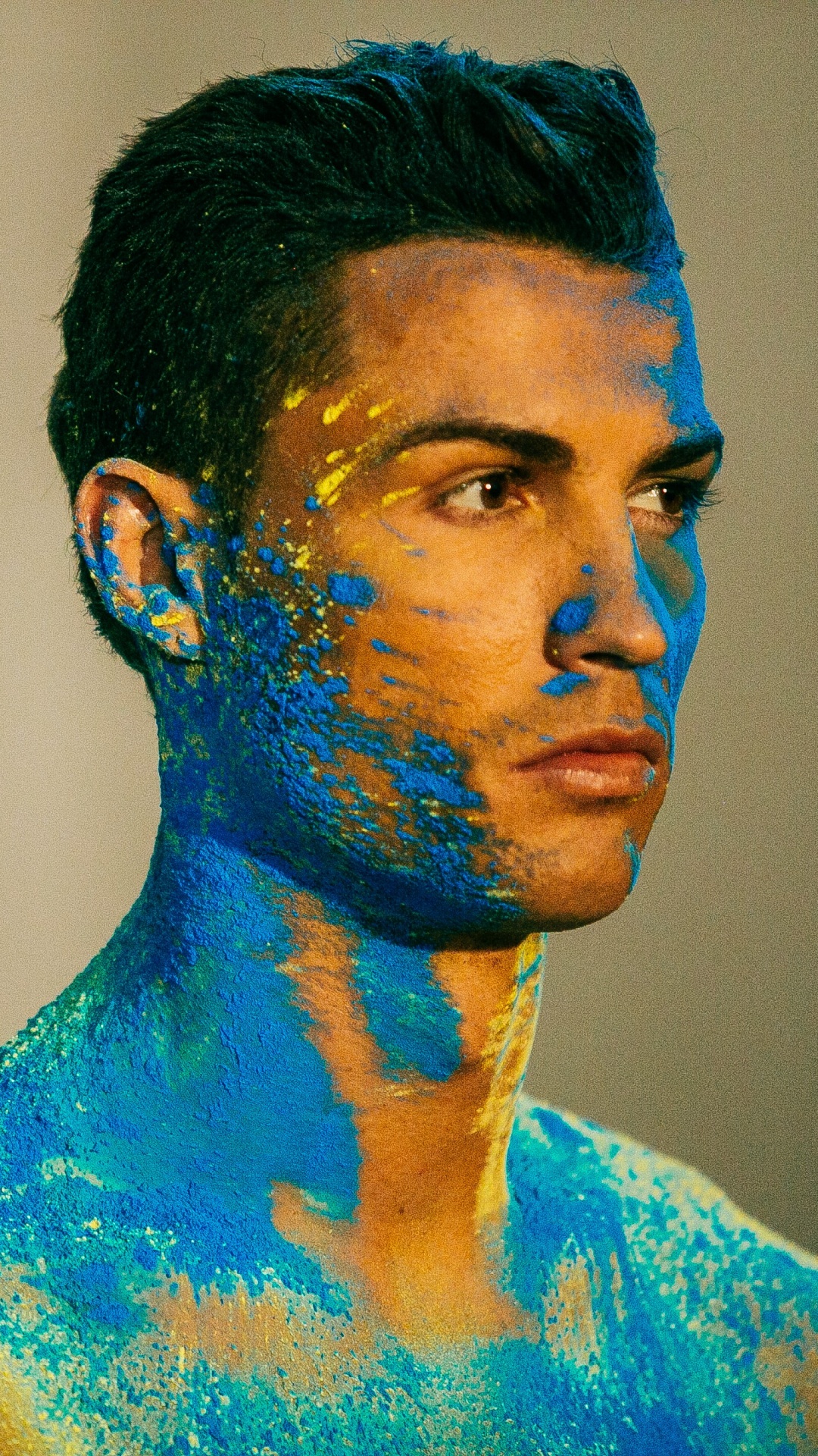 Обои Кристиано Роналдо, Реал С Ф, лицо, синий, подбородок в разрешении 1080x1920