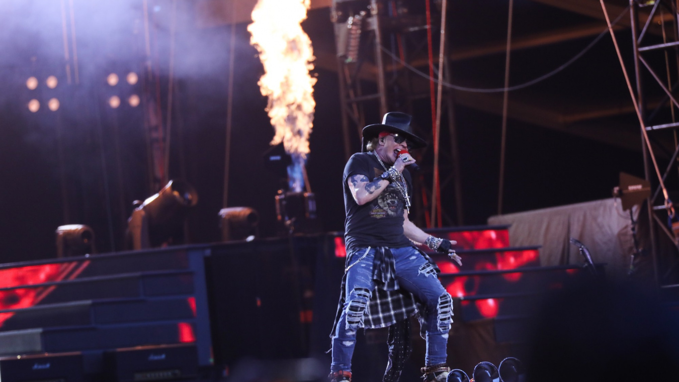 Обои этап, рокконцерт, Guns N Roses, концерт, Not in This Lifetime Tour в разрешении 1366x768