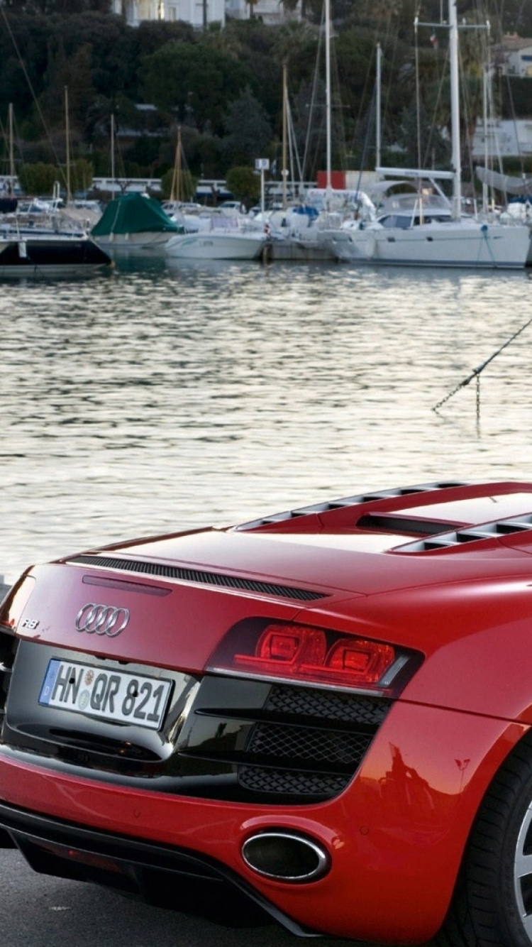 Обои audi r8, audi, двигатель V10, Кабриолет, суперкар в разрешении 750x1334