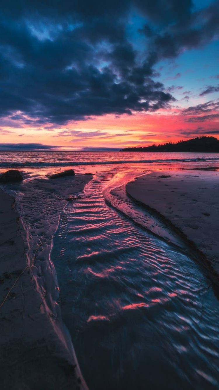 Обои вода, облако, атмосфера, гидроресурсы, природный ландшафт в разрешении 750x1334