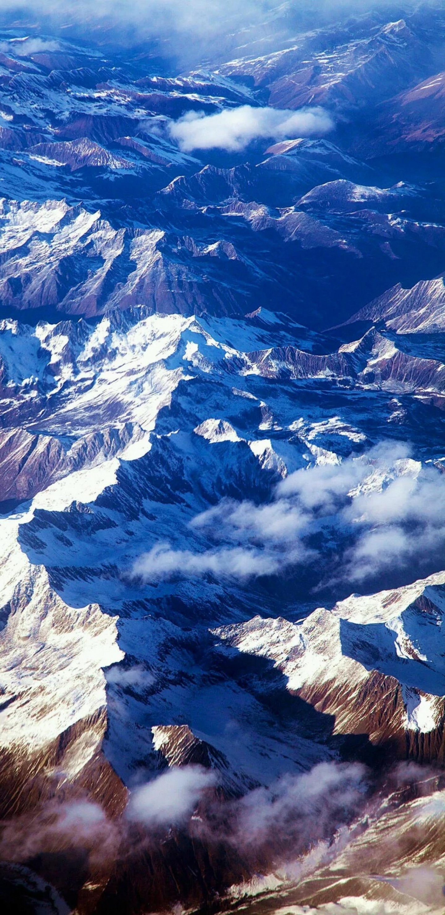 Обои гидроресурсы, мир, снег, природный ландшафт, гора в разрешении 1440x2960