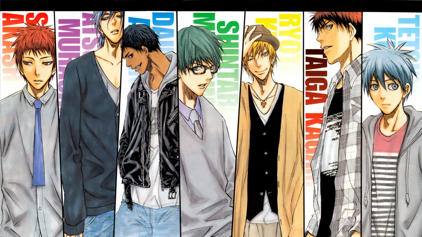 Обои тэцуя куроко, Баскетбол Куроко, Midorima Синтаро, аниме, Вонг в разрешении 1366x768