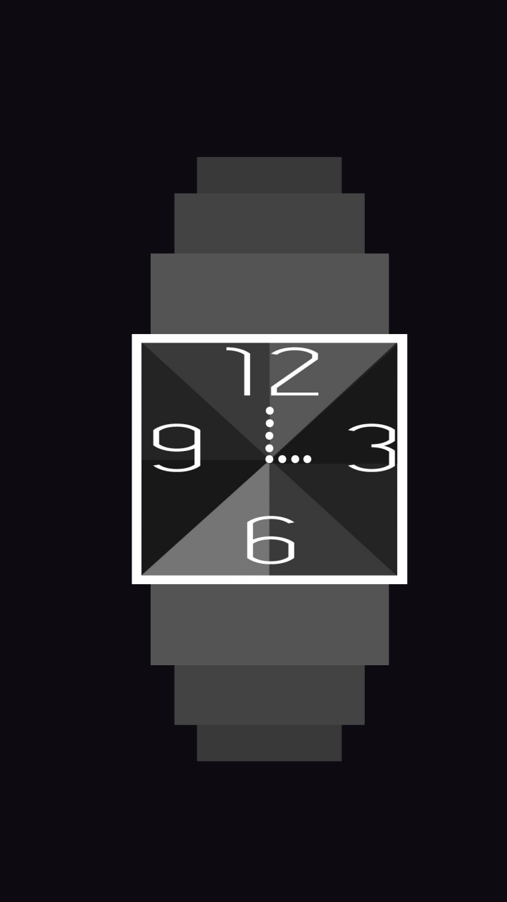 Обои жидкий, минимализм, иллюстрация, часы, черный в разрешении 720x1280