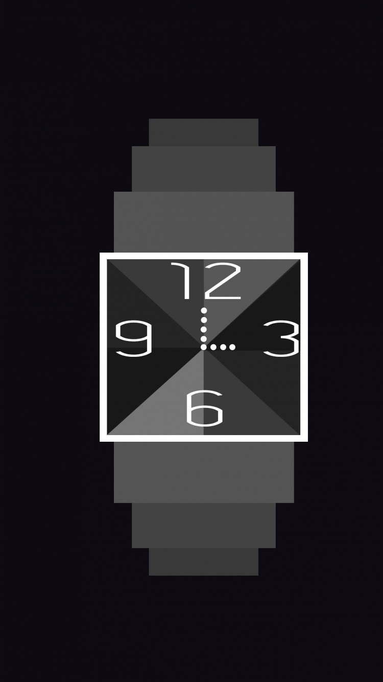 Обои жидкий, минимализм, иллюстрация, часы, черный в разрешении 750x1334