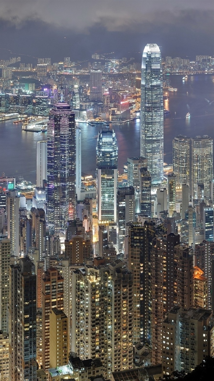 Обои город, городской пейзаж, метрополия, городской район, линия горизонта в разрешении 720x1280