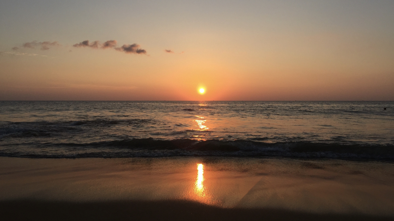 Обои закат в Гоа, Кавелоссим, форт Агуада, достопримечательность, Хотел в разрешении 1366x768