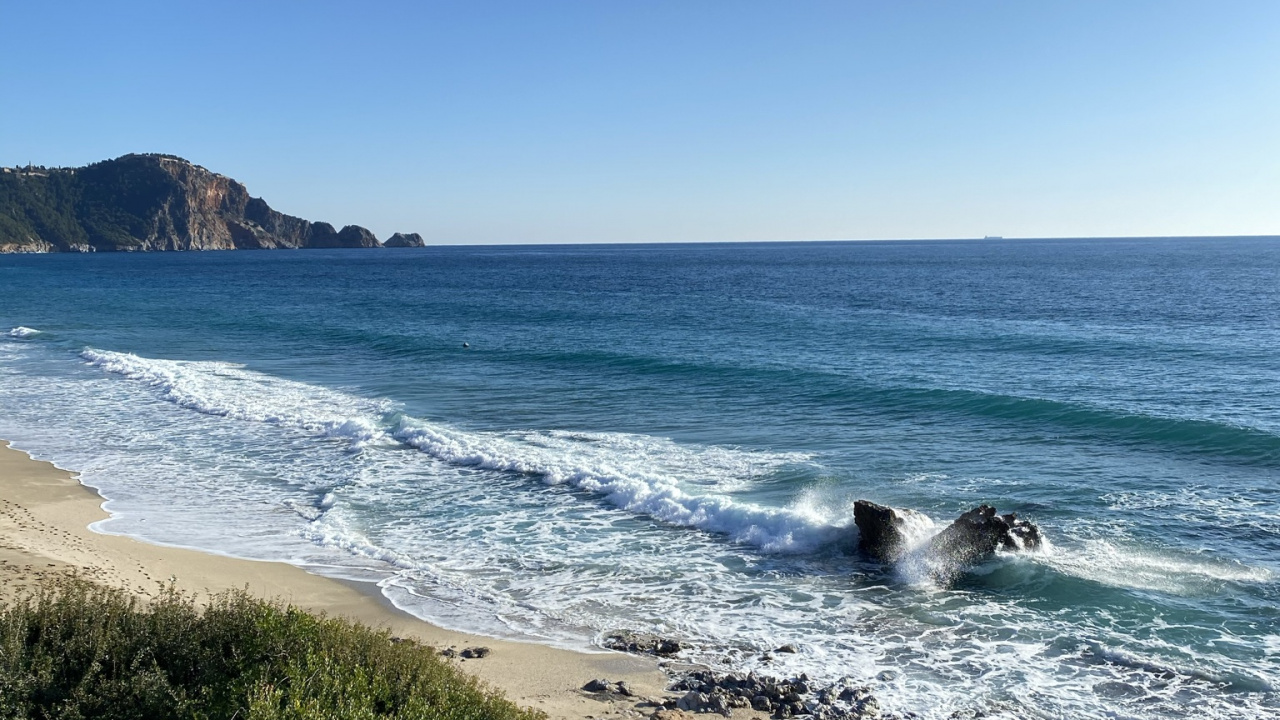 Обои Клеопатра Бич, побережье, вода, облако, природный ландшафт в разрешении 1280x720