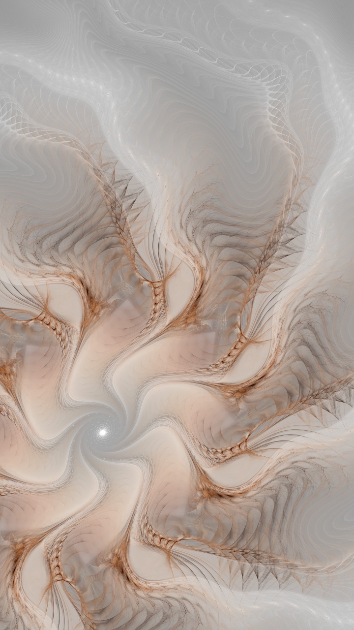 Обои крупный план, смартфон, фрактал, цвет беж в разрешении 720x1280