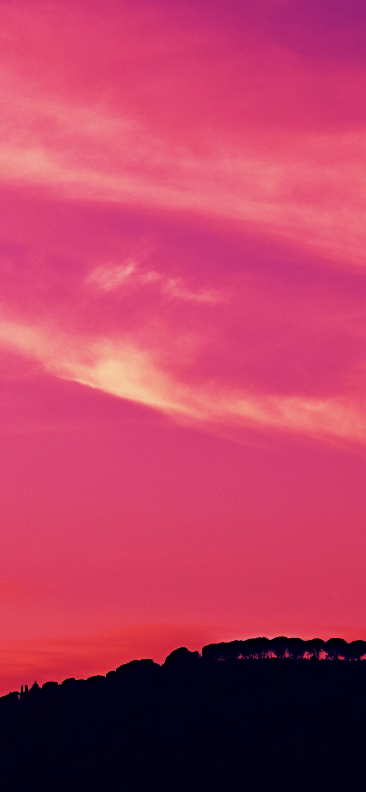 Обои закат, послесвечение, облако, красный цвет, розовый в разрешении 1242x2688