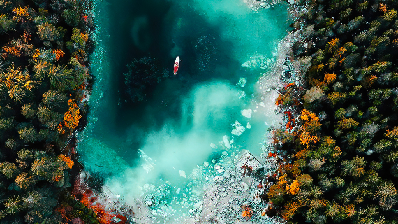 Обои живопись, Айбзе, гидроресурсы, вода, природа в разрешении 1366x768