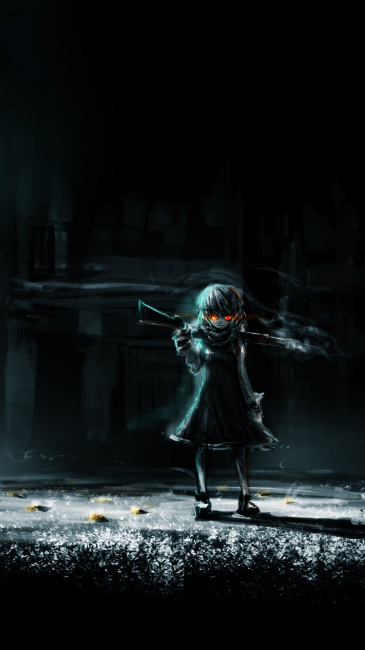 Обои спецэффекты, видеоэффекты, сцена, дым, полночь в разрешении 720x1280