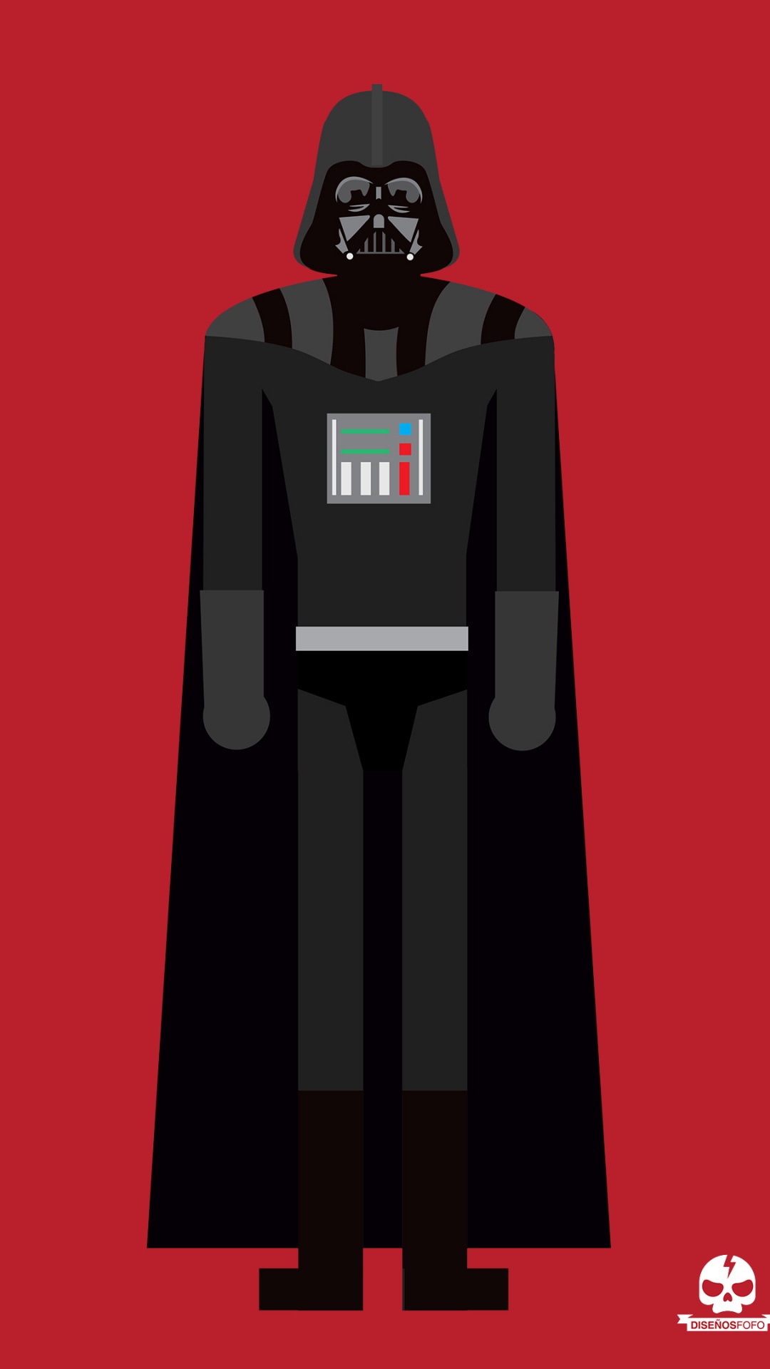 Обои Дарт Вейдер, звездные войны, минимализм, световой меч, суперзлодей в разрешении 1080x1920