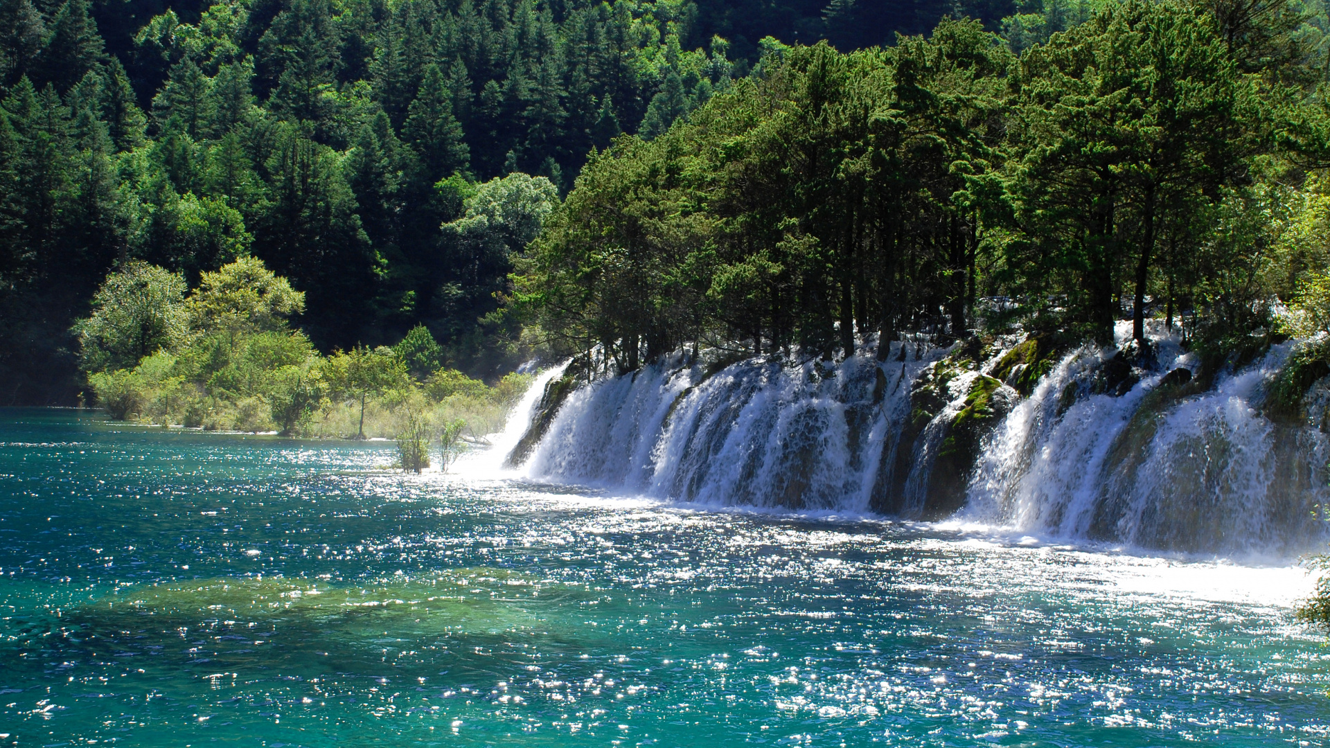 Обои водопад, национальный парк, парк, гидроресурсы, водоем в разрешении 1920x1080