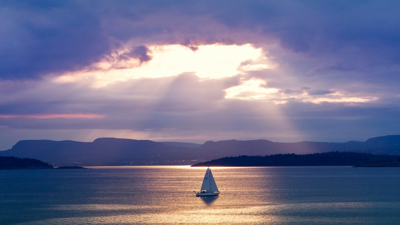 Обои спокойная атмосфера, облако, вода, гидроресурсы, атмосфера в разрешении 1280x720