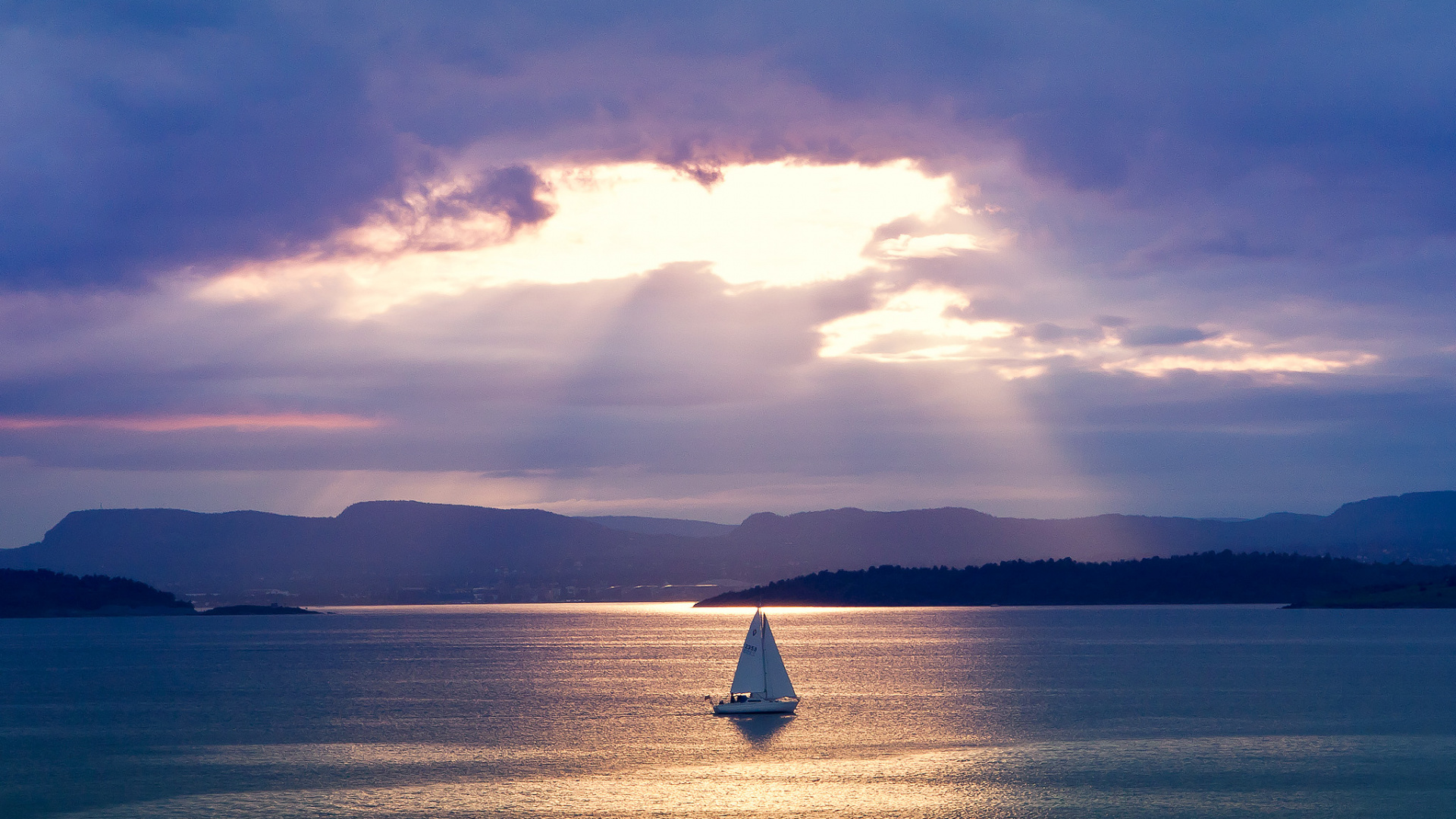 Обои спокойная атмосфера, облако, вода, гидроресурсы, атмосфера в разрешении 1920x1080