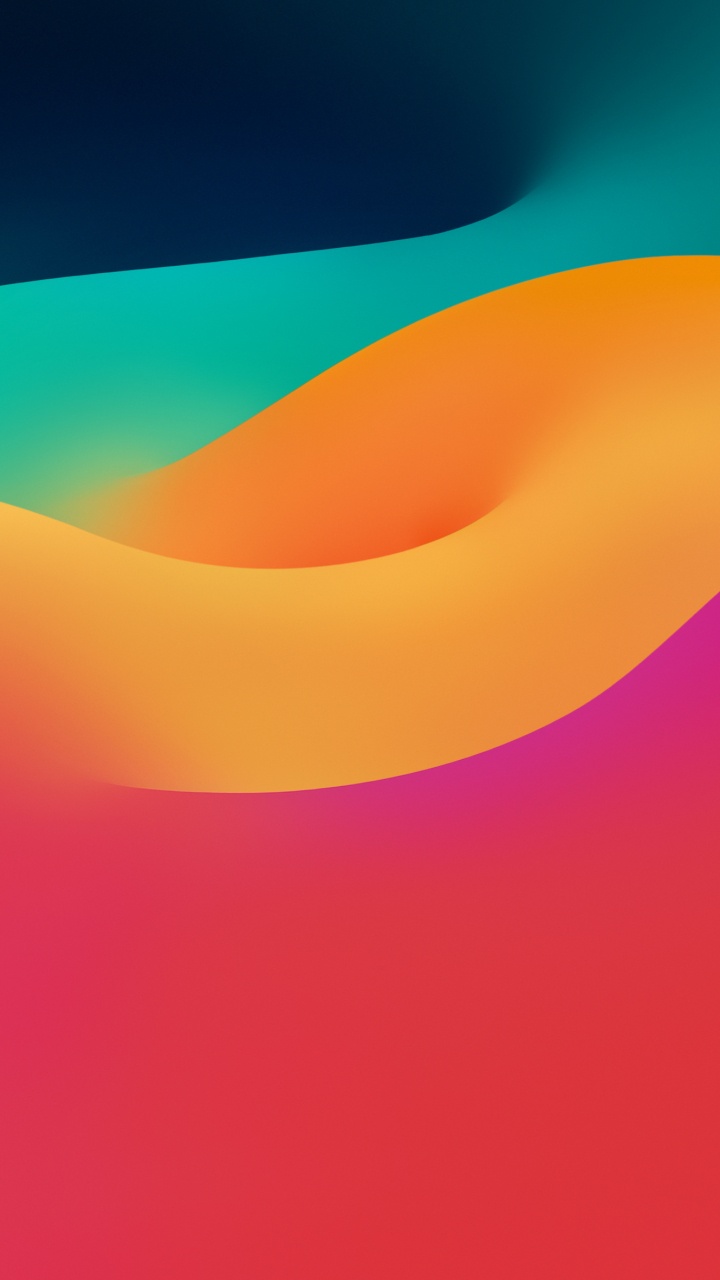 Обои iOS 17, планшет, красный цвет, Оранжевый цвет, графика в разрешении 720x1280