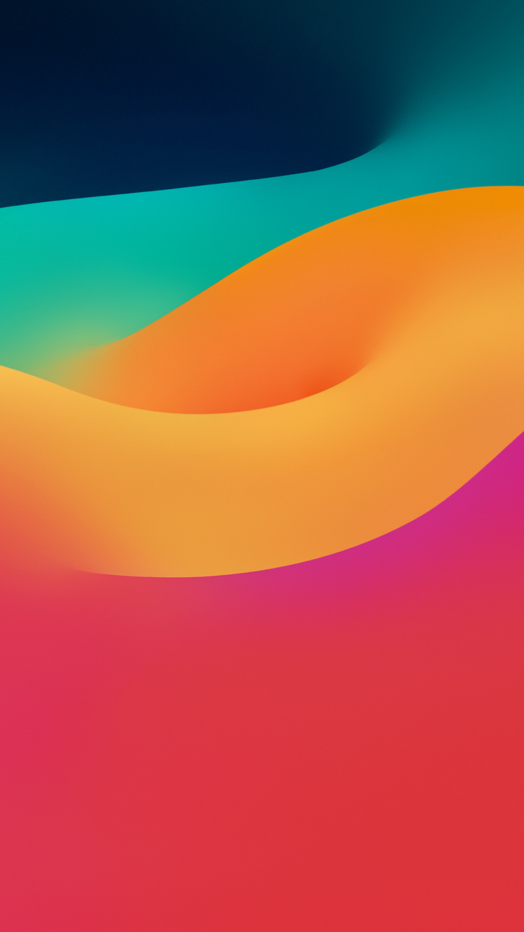 Обои iOS 17, планшет, красный цвет, Оранжевый цвет, графика в разрешении 750x1334