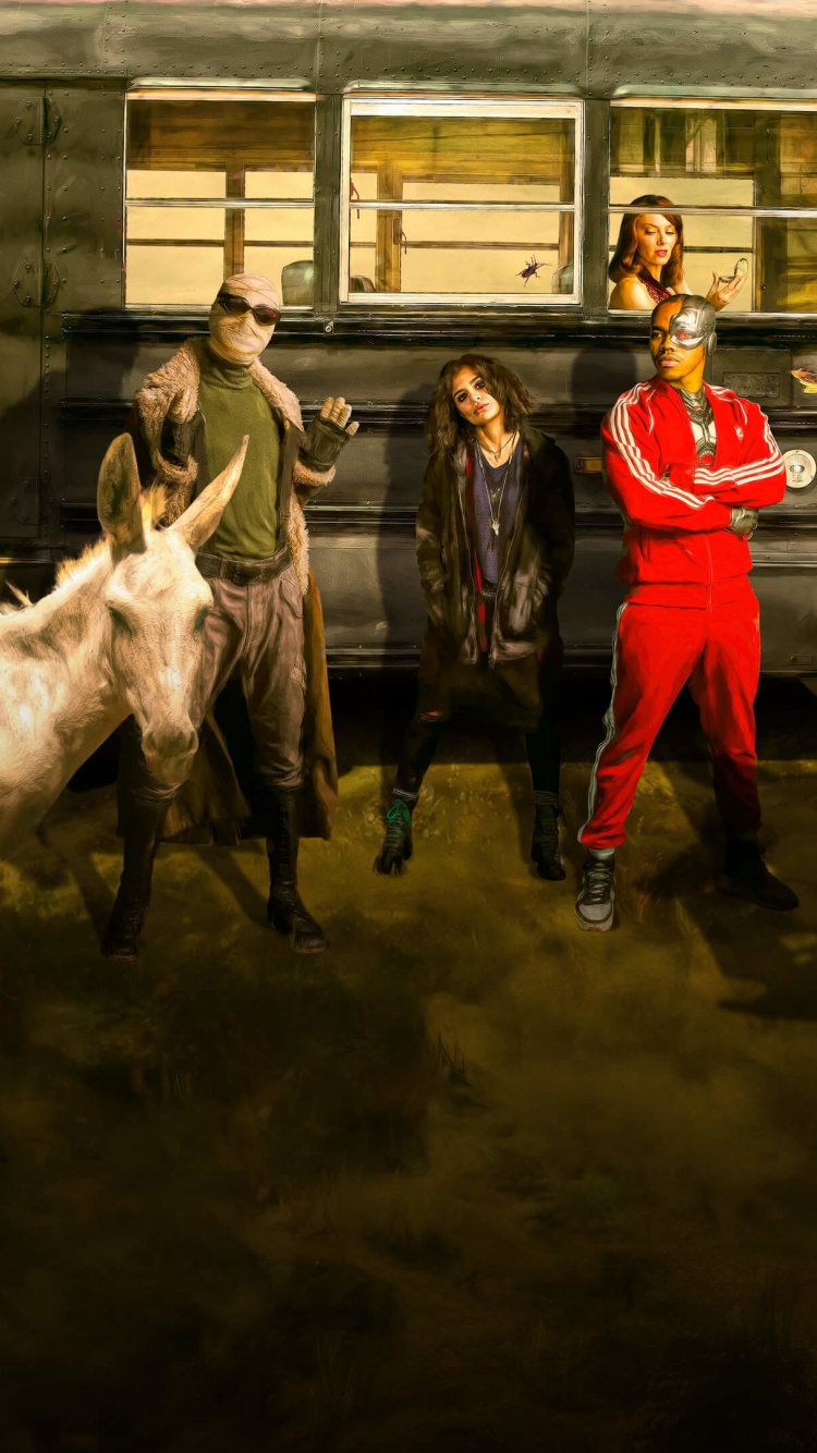 Обои Robotman, Сумасшедшая Джейн, Doom Патруль - 1 Сезон, Doom Патруль Патруль, транспорт в разрешении 750x1334