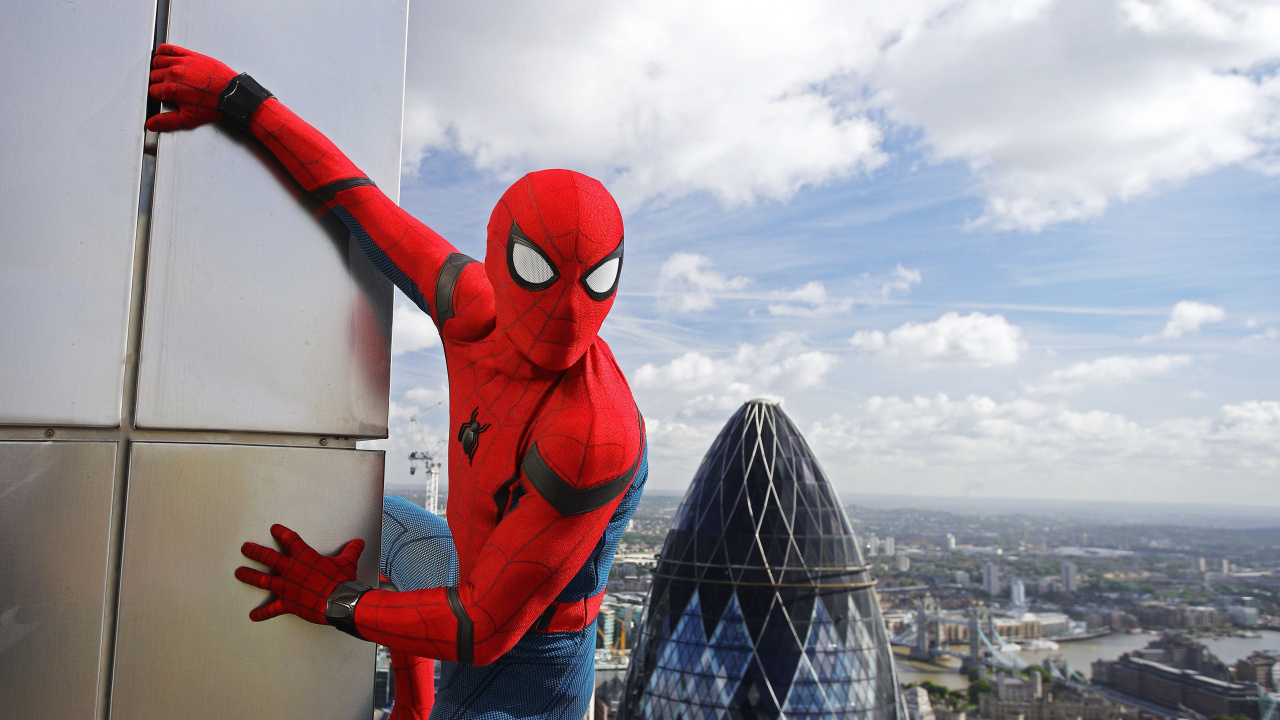 Обои человек-паук, Мистерио, Человек-паук Возвращение домой, костюм, фильм в разрешении 1280x720