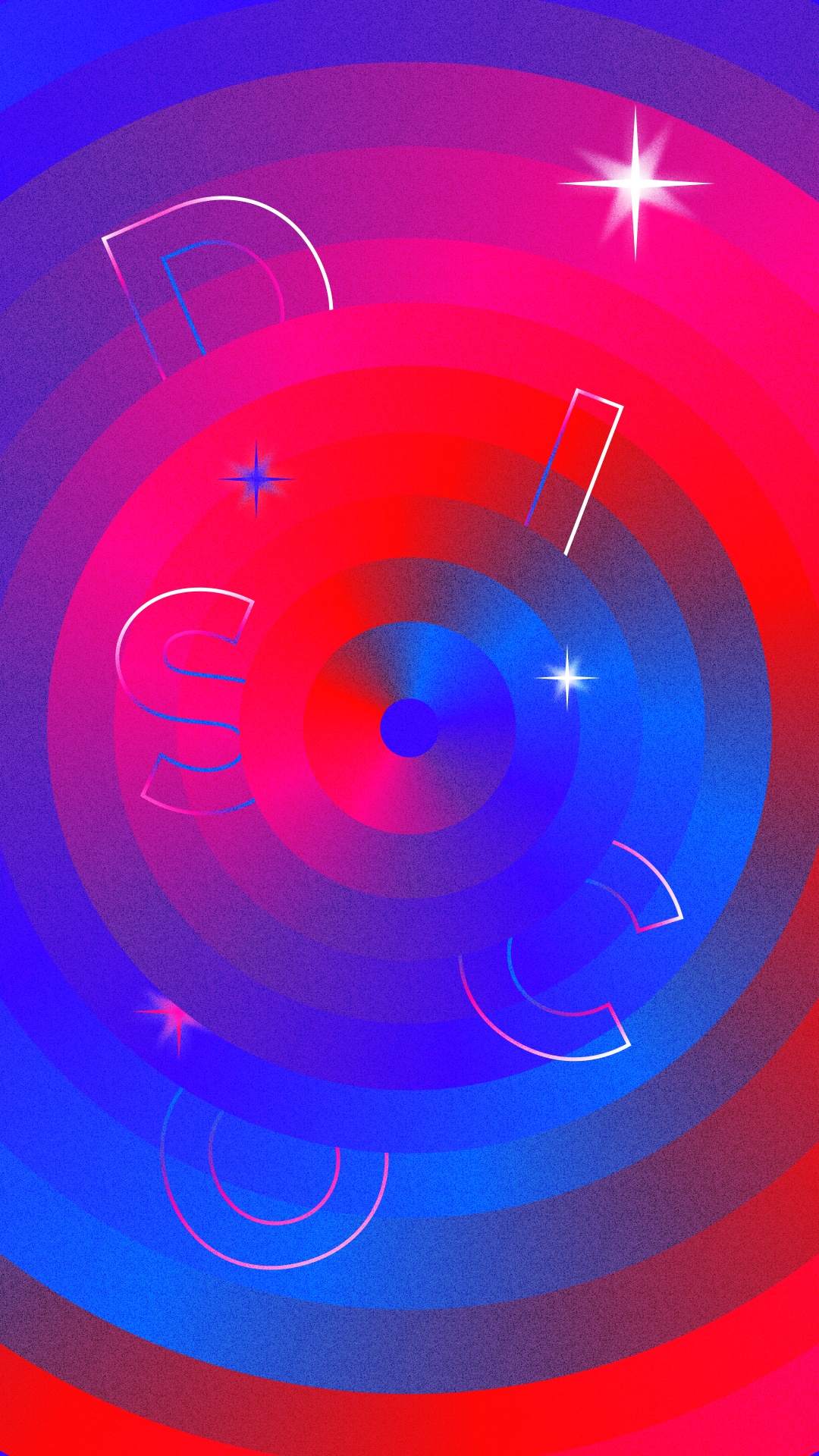 Обои Оранжевый цвет, графический дизайн, красочность, синий, пурпур в разрешении 1080x1920