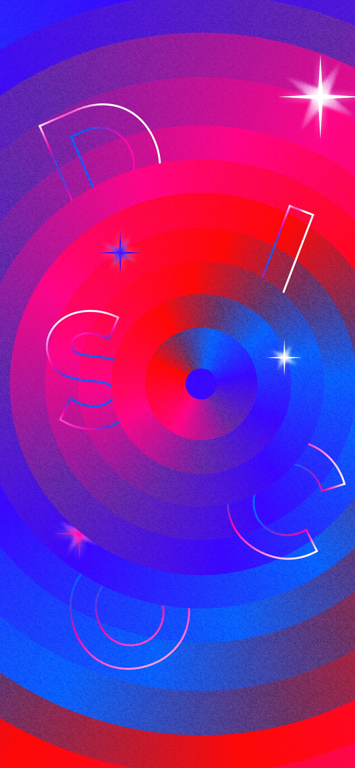 Обои Оранжевый цвет, графический дизайн, красочность, синий, пурпур в разрешении 1242x2688