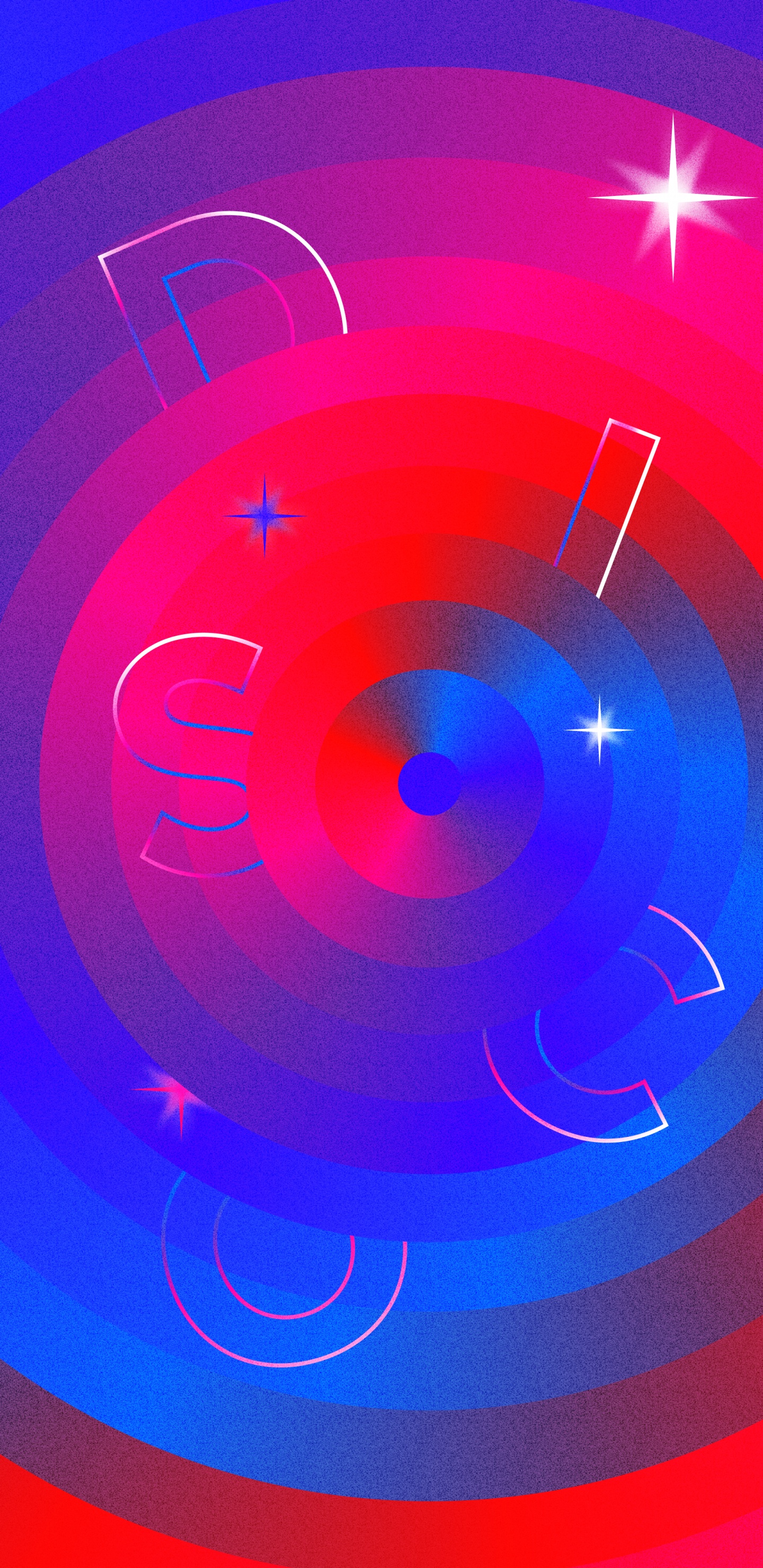 Обои Оранжевый цвет, графический дизайн, красочность, синий, пурпур в разрешении 1440x2960