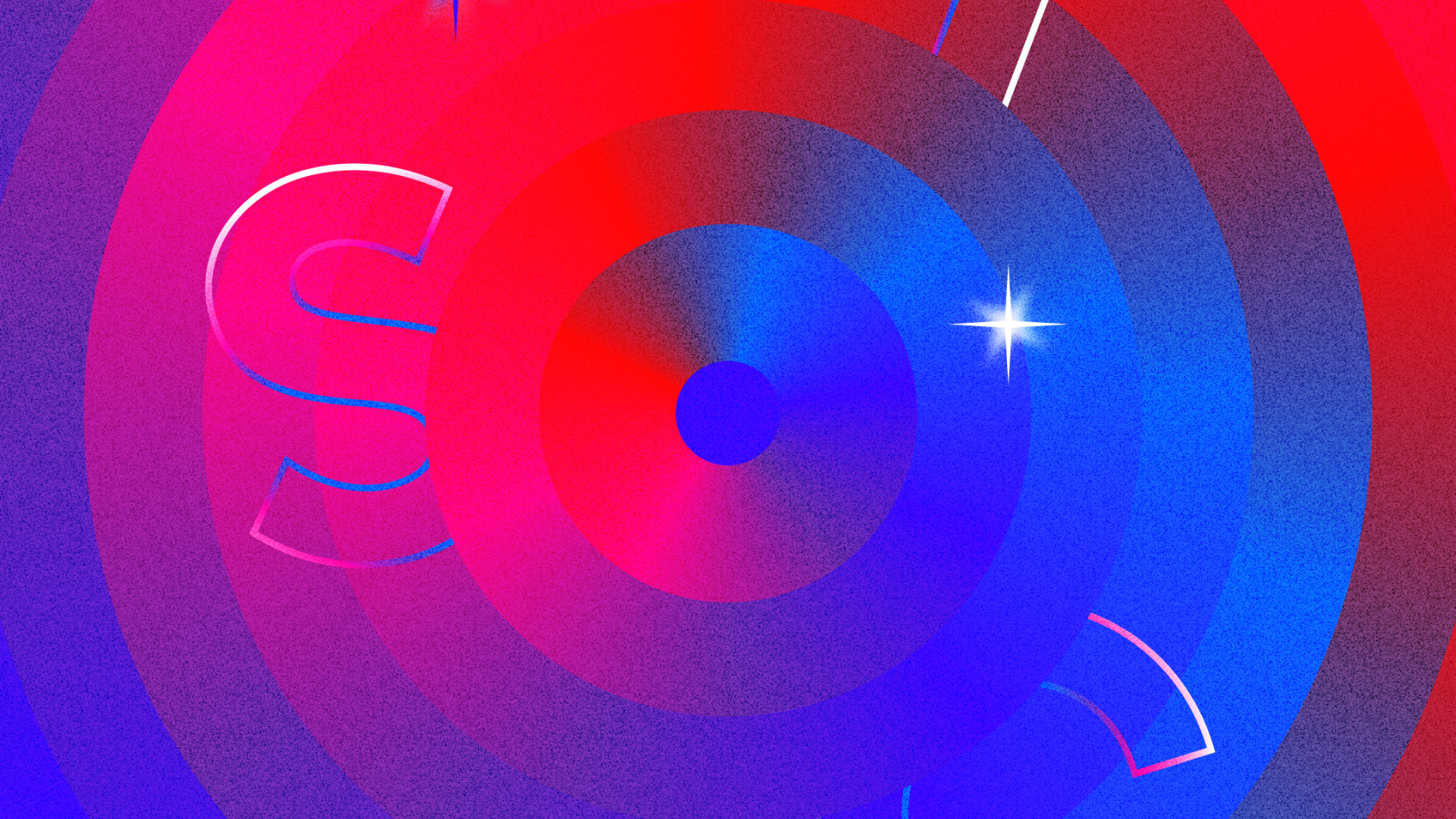 Обои Оранжевый цвет, графический дизайн, красочность, синий, пурпур в разрешении 1920x1080