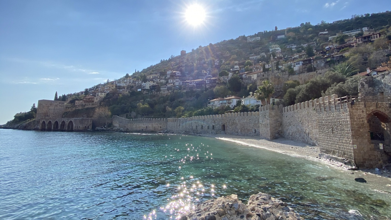 Обои кизилкуле, вода, облако, гидроресурсы, лазурный в разрешении 1280x720