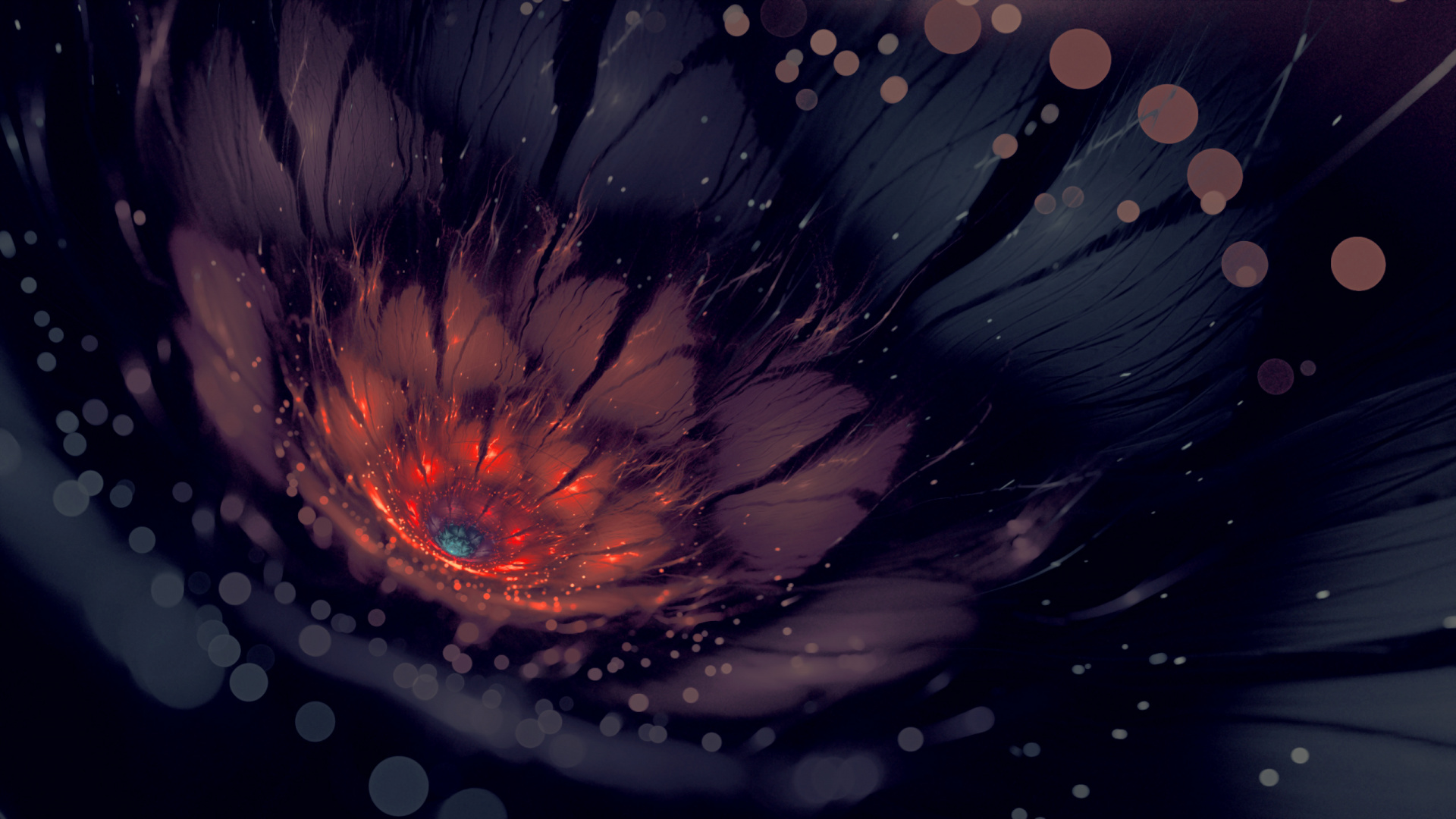 Обои цифровое искусство, фрактальное искусство, вода, космос, графика в разрешении 1920x1080