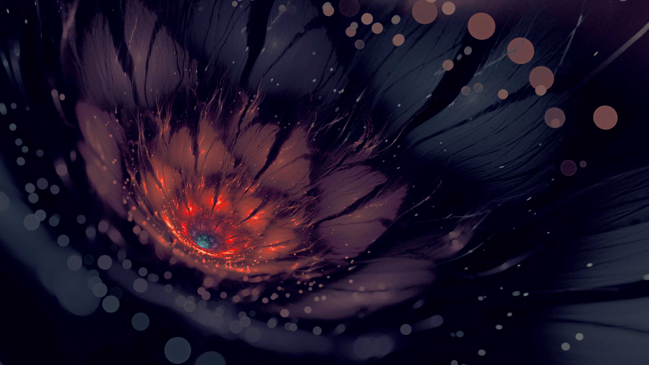 Обои цифровое искусство, фрактальное искусство, вода, космос, графика в разрешении 2560x1440