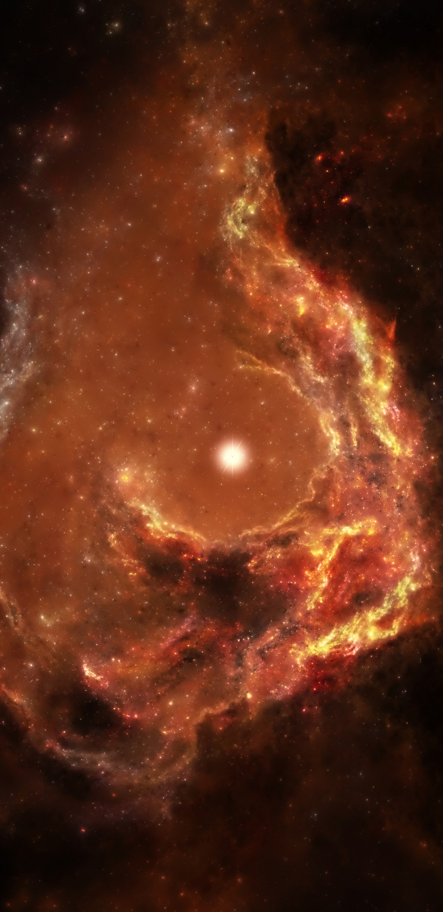 Обои космос, туманность, астрономический объект, Астрономия, космическое пространство в разрешении 1440x2960