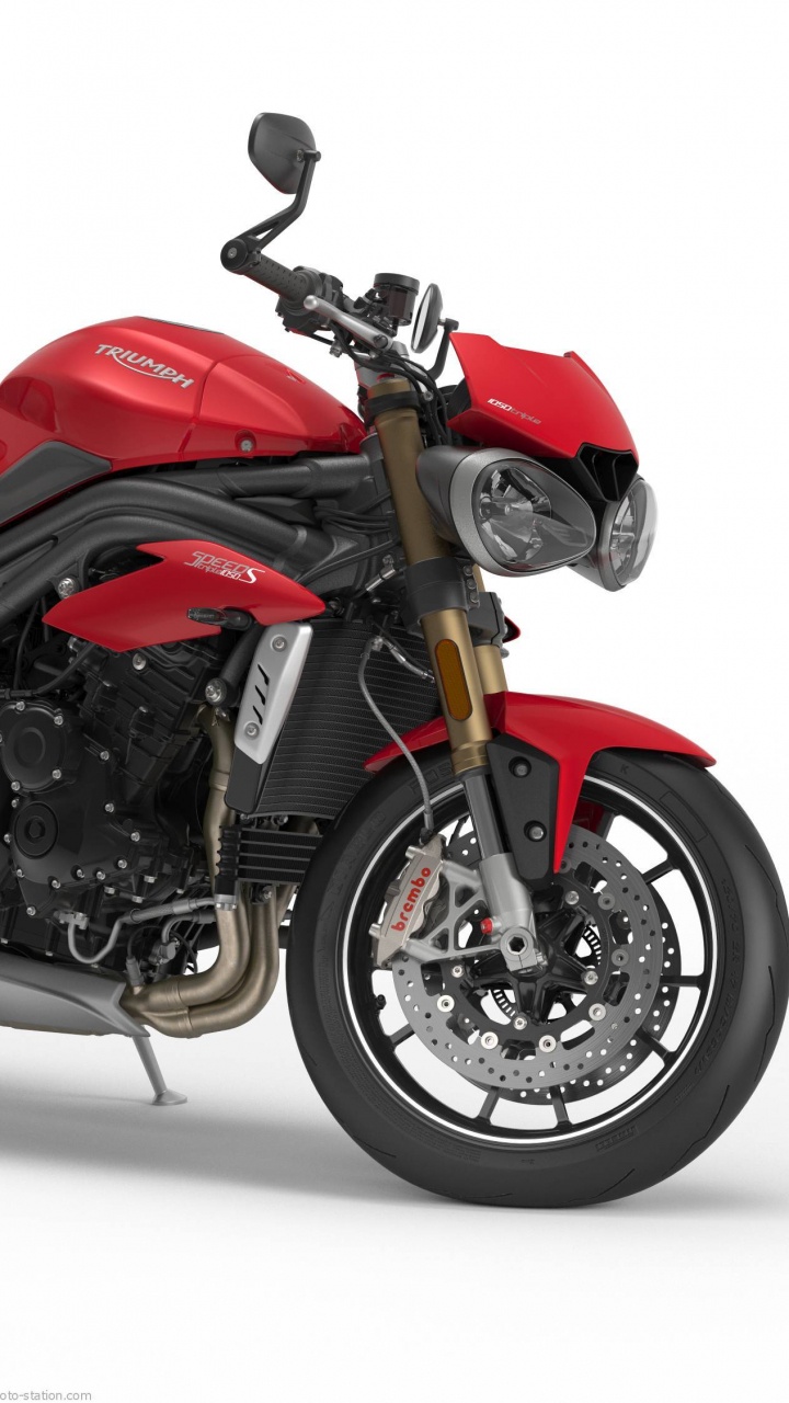 Обои Мотоциклы Triumph, мотоцикл, Триумф улица тройной, авто, аксессуары для мотоциклов в разрешении 720x1280