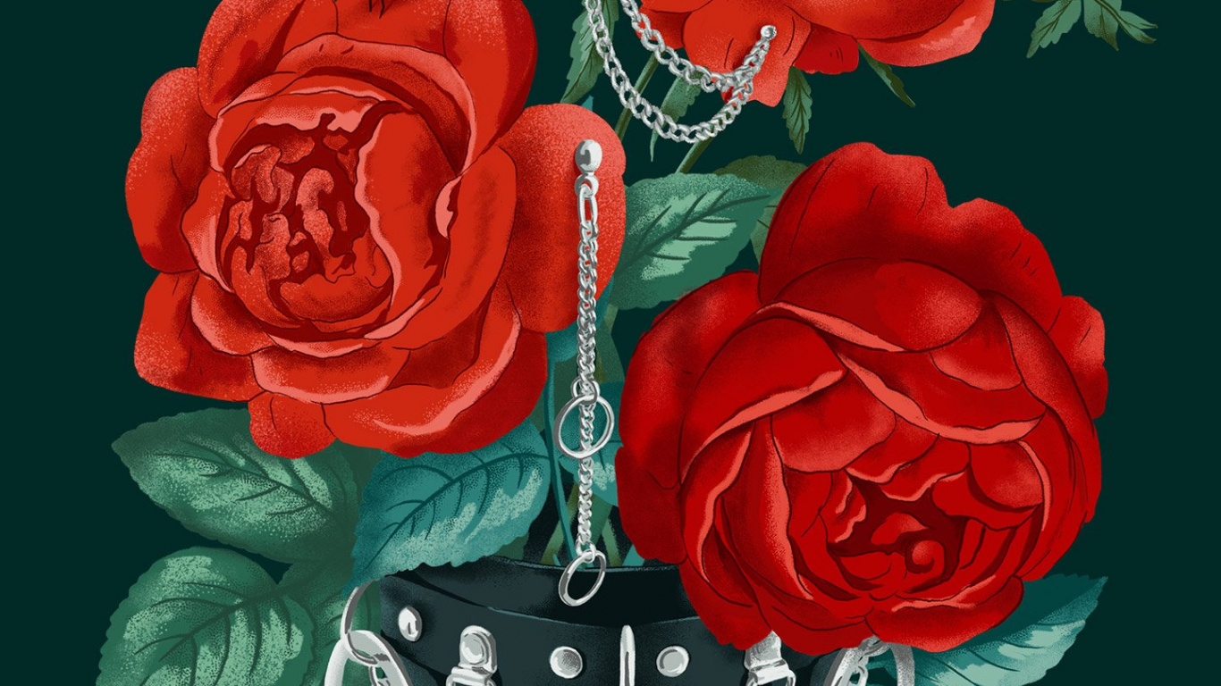 Обои сад роз, цветочный дизайн, Роза, арт, лепесток в разрешении 1366x768