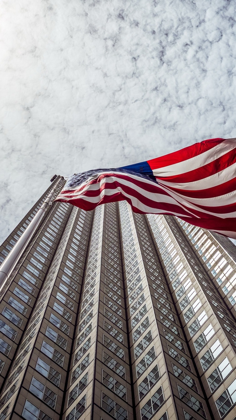Обои Черви-глаза, флаг Соединенных Штатов, флаг, ориентир, архитектура в разрешении 750x1334