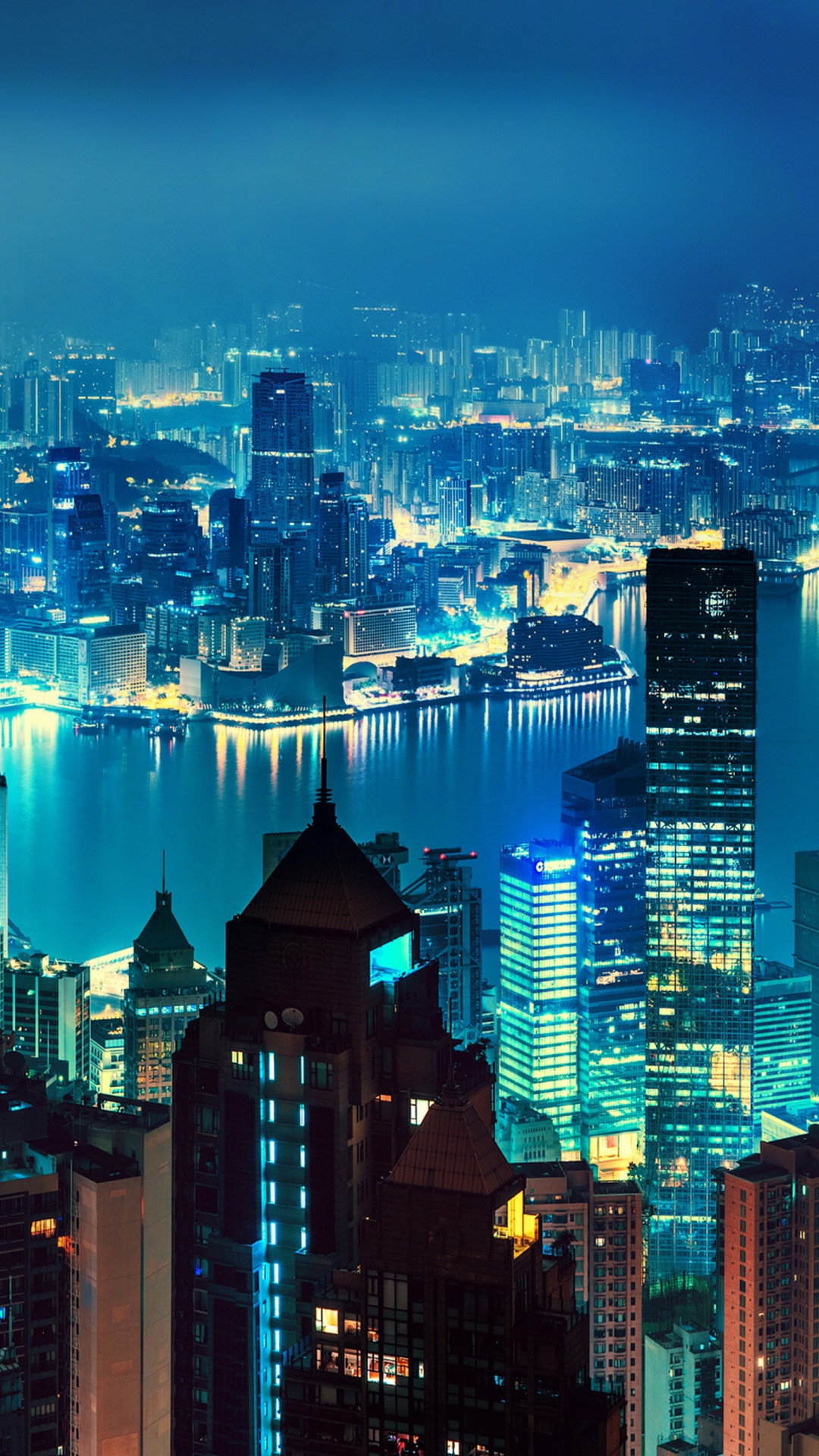 Обои город, городской пейзаж, метрополия, городской район, линия горизонта в разрешении 1080x1920