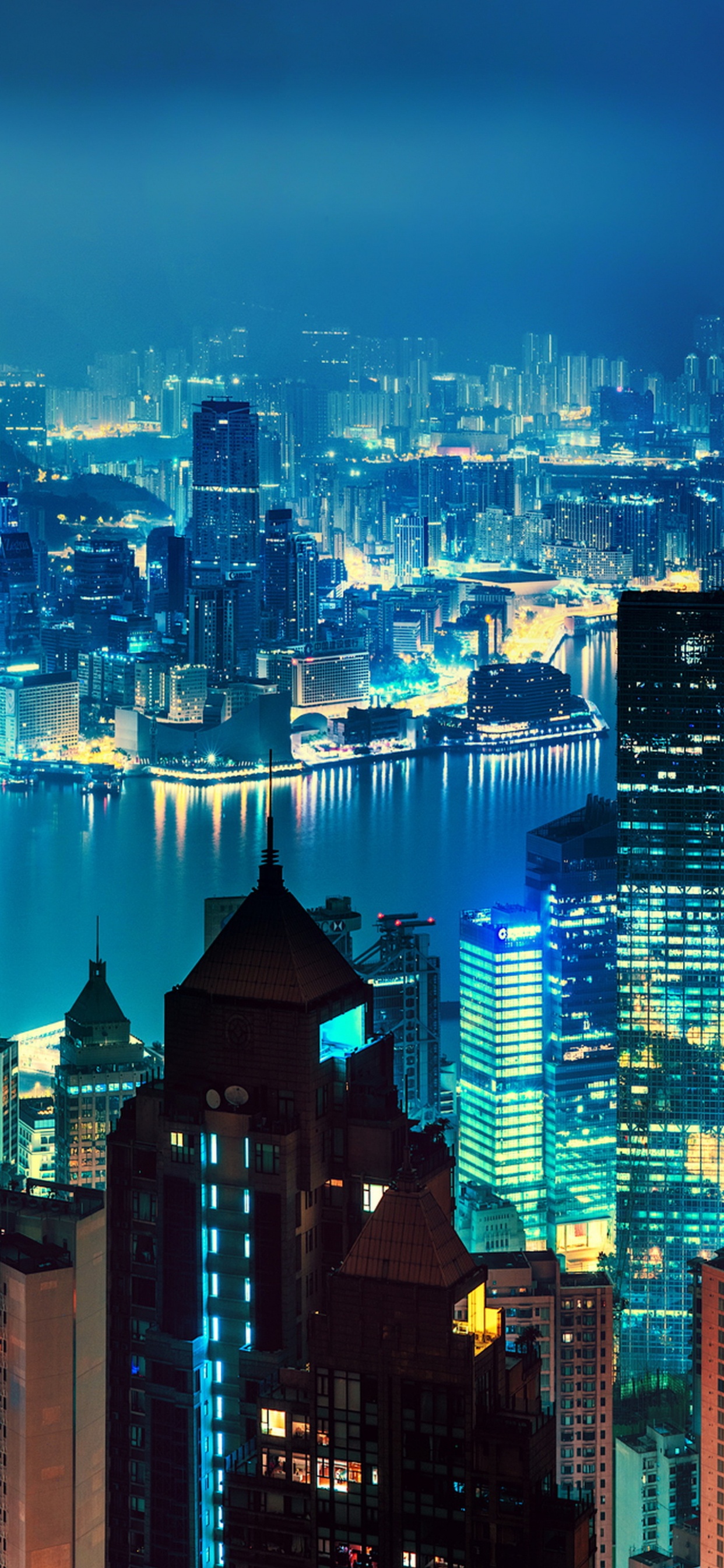 Обои город, городской пейзаж, метрополия, городской район, линия горизонта в разрешении 1242x2688