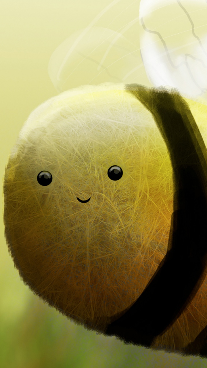 Обои насекомое, пчела, желтый, Мембрана-крылатое насекомое, опылитель в разрешении 720x1280