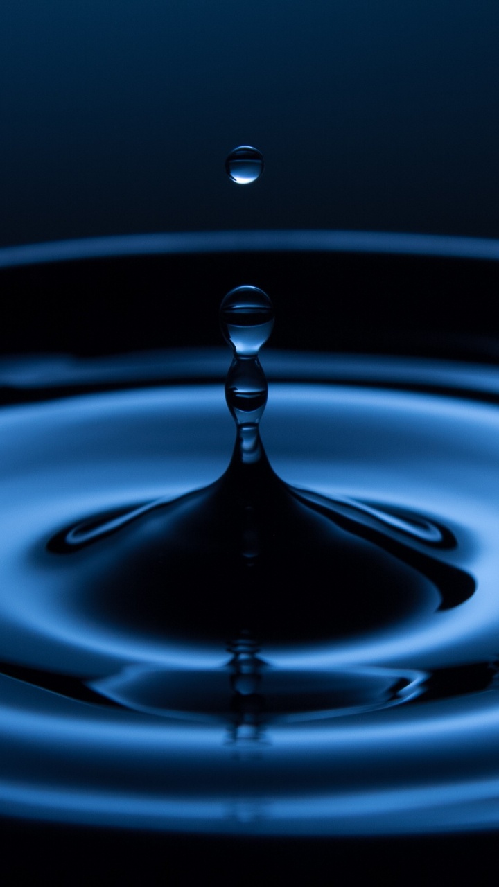 Обои вода, падение, синий, жидкий, гидроресурсы в разрешении 720x1280