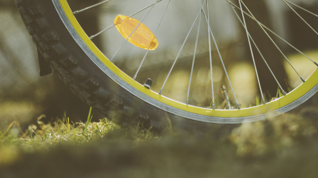 Обои велосипед, колесо, велосипедная шина, спица, велосипедное колесо в разрешении 1280x720