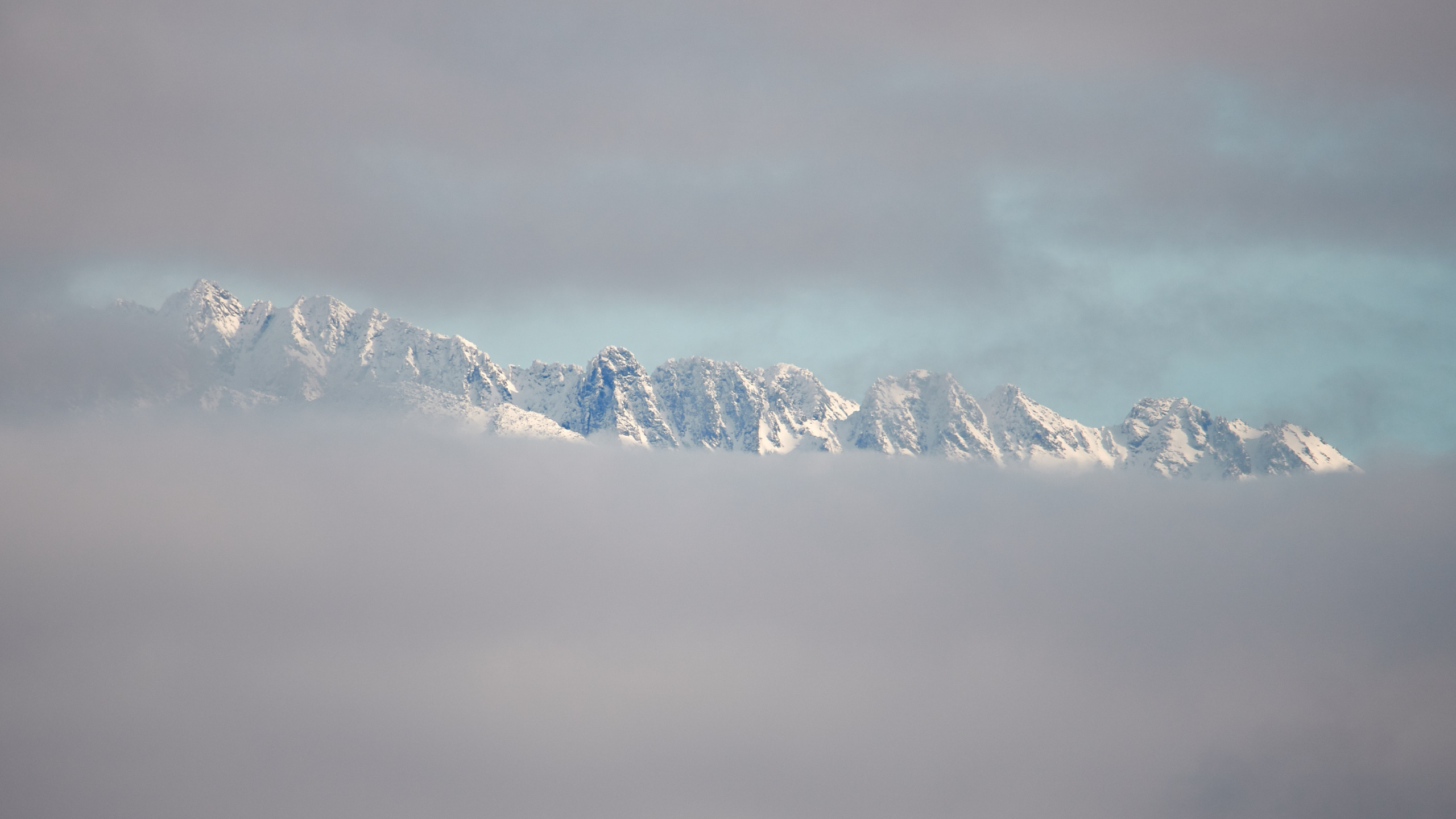 Обои облако, горный рельеф, горный хребет, гора, Альпы в разрешении 2560x1440